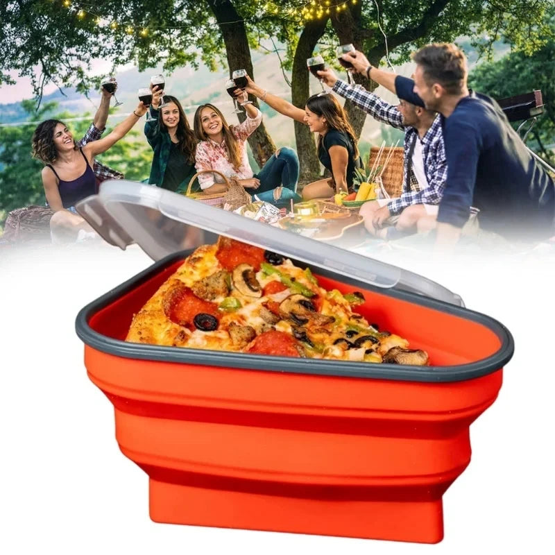 Collapsible Silicone Pizza Container
