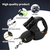Double Retractable Dog Leash with LED Handle