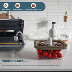 Vacuum Sealer with Double Pump - Lock in Freshness, 5X Longer.