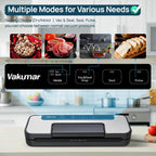Vacuum Sealer with Double Pump - Lock in Freshness, 5X Longer.