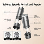 ThermoMaven Upgraded Electric Salt & Pepper Grinder Set