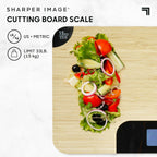 2-in-1 Bamboo Cutting Board & Digital Food Scale