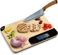 2-in-1 Bamboo Cutting Board & Digital Food Scale