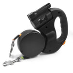 Double Retractable Dog Leash with LED Handle
