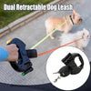 Double Retractable Dog Leash with LED Handle
