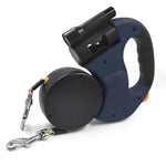 Double Retractable Dog Leash with LED Handle