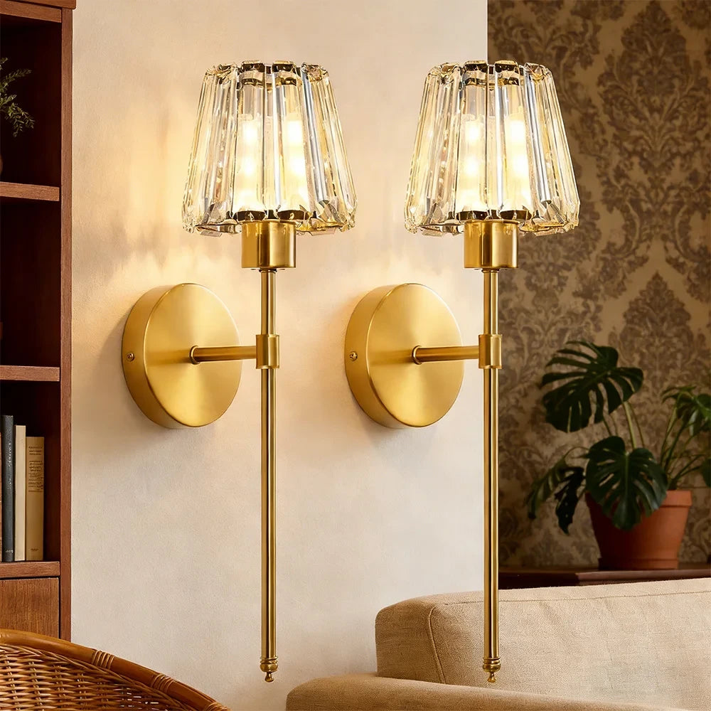 Wireless Crystal Wall Lamp